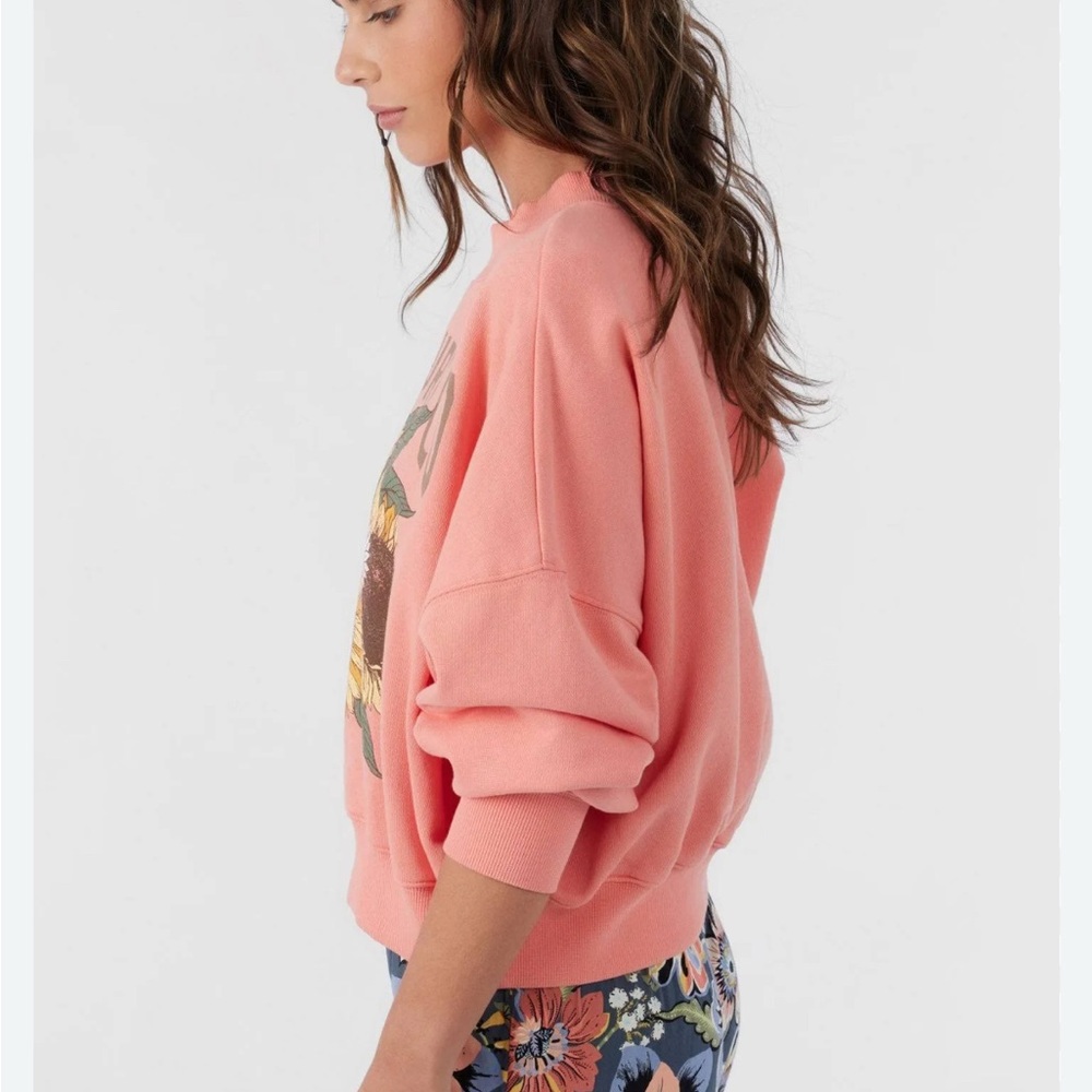 O’Neil Moment Crop Crew Fleece Women's L. NWT - Picture 3 of 13